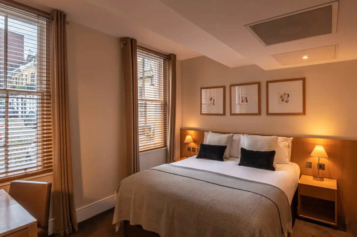 The Resident Kensington Double Bedroom inside a 4 star hotel london.