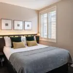 A double room, with bedside tables, located in Soho.