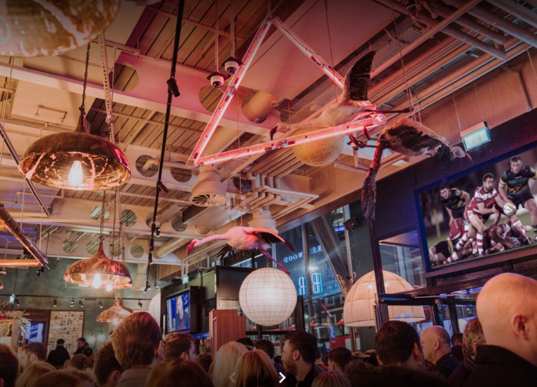 A crowded area at Greenwood Pub