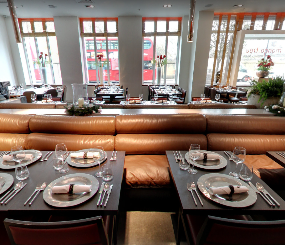 A dining area from the Mango Tree