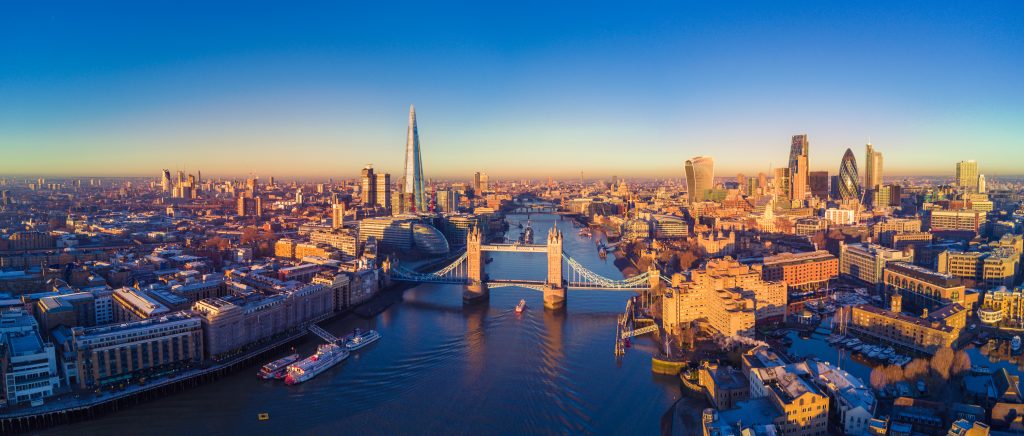 A panorama image of London
