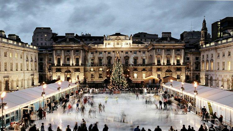 An Ice rink in front of Somerset House