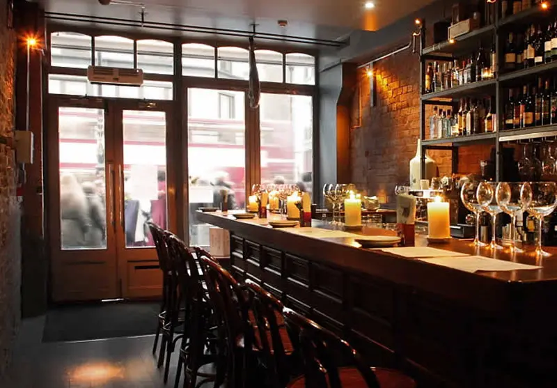 A bar, inside of The Strand.