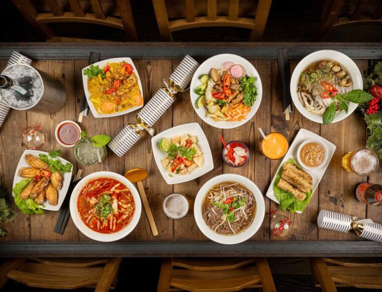 Pho Vietnamese Food Set Menu , Noodles, curry, wings, spring rolls