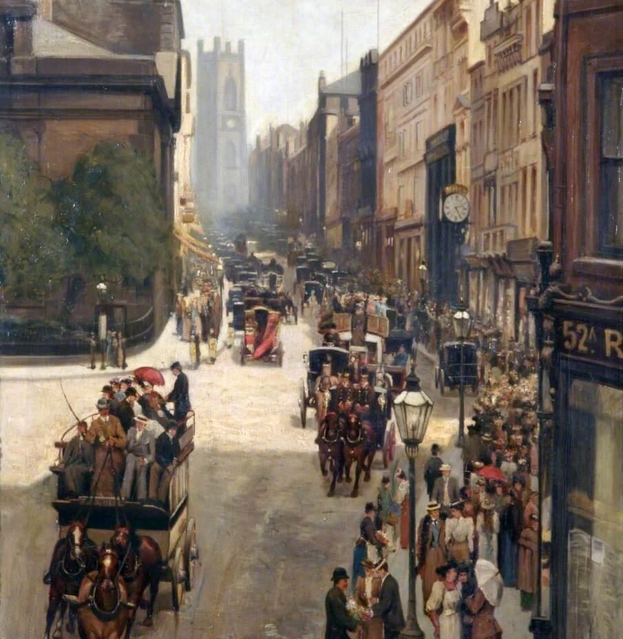 Bold Street Painting by Charles Trevor Prescott, currently home in Sudley House