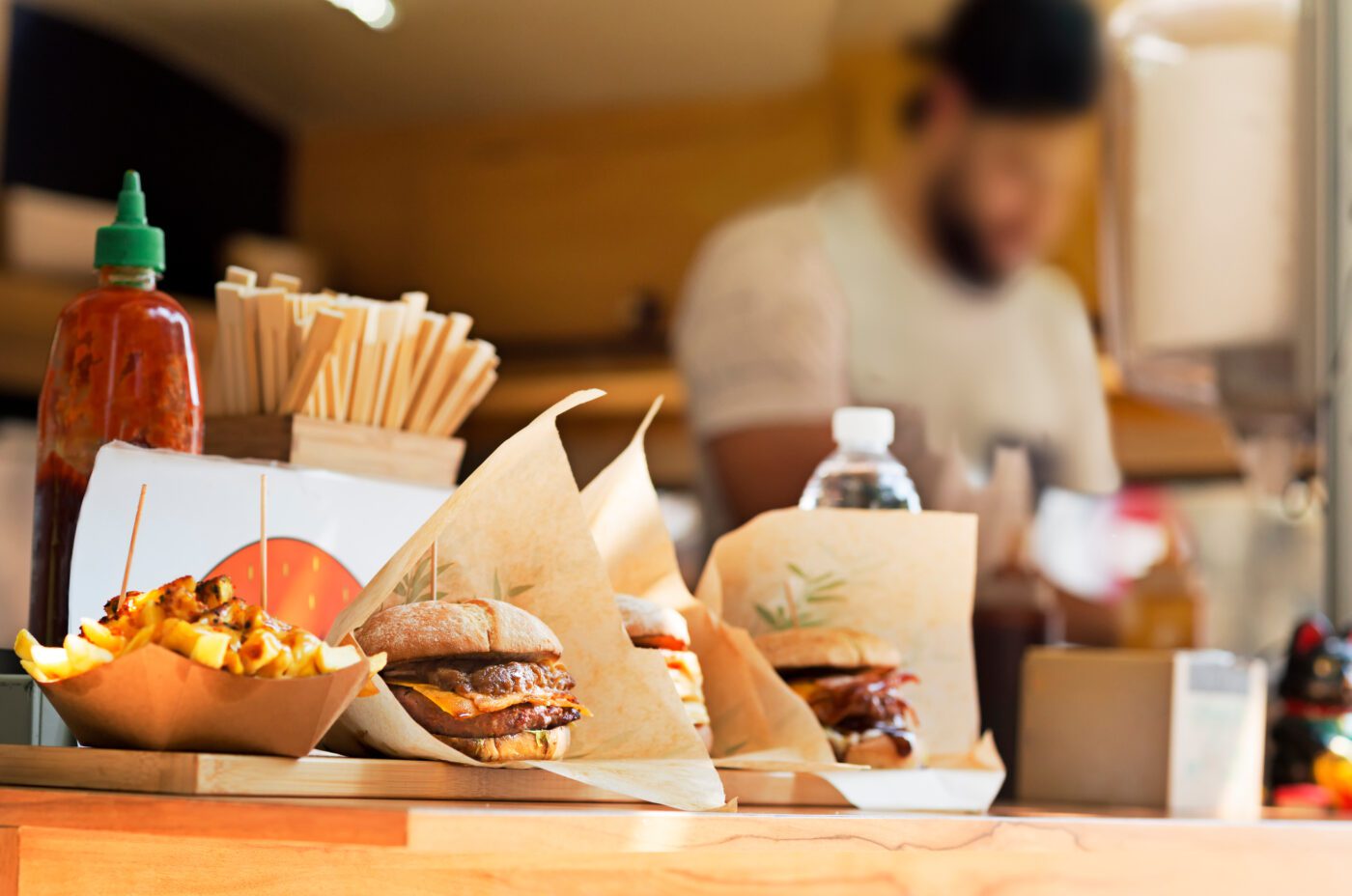 Burger Food Stand at the Southport Food and Drink Festival