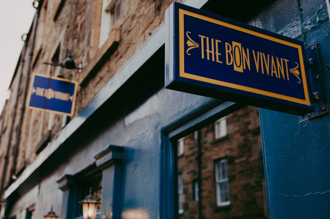 The exterior of the tasting restaurant in Edinburgh: The Bon Vivant
