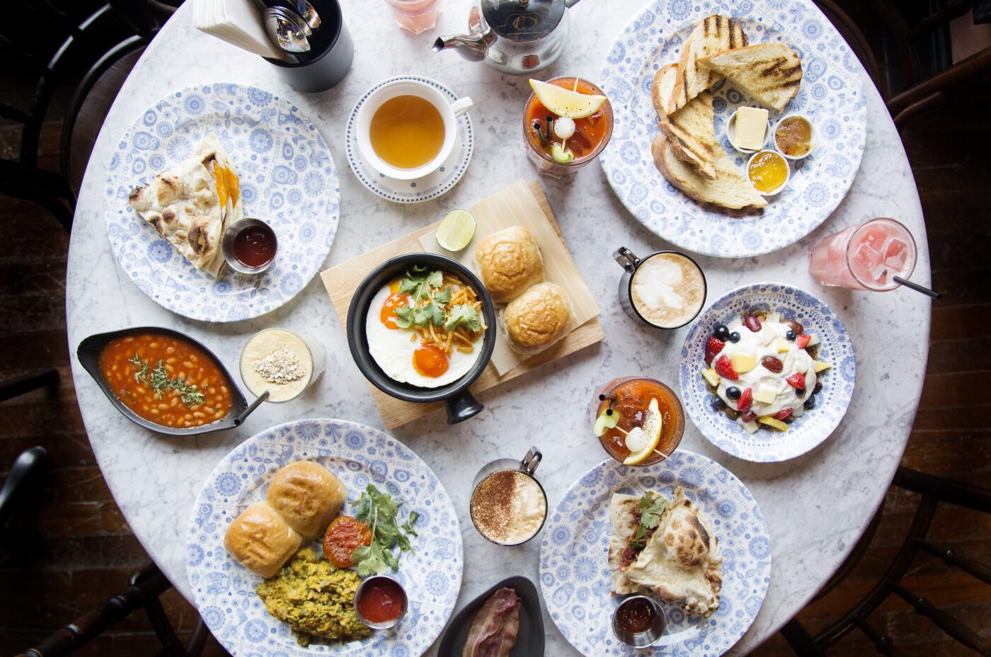A spread of bombay dishes at an Edinburgh Indian restaurant: Dishoom Edinburgh