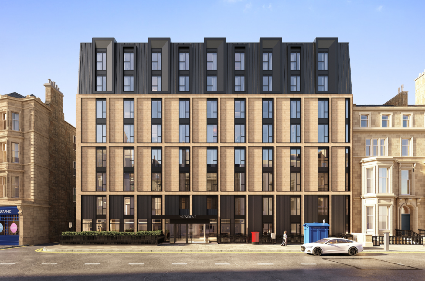 The exterior of a hotel in Edinburgh called The Resident Edinburgh