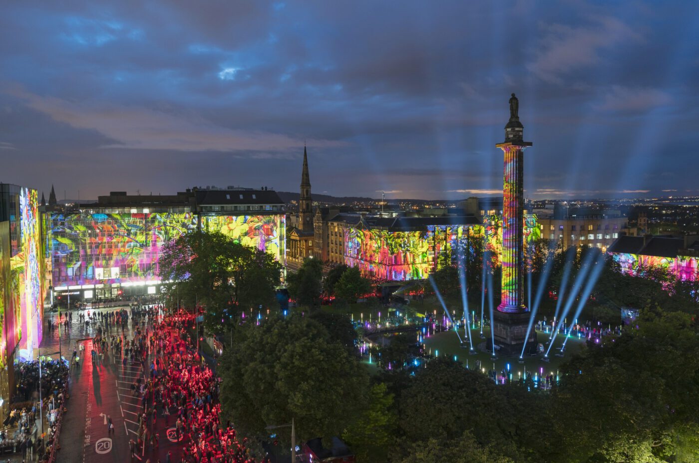 The Edinburgh festival opening light show, 2016