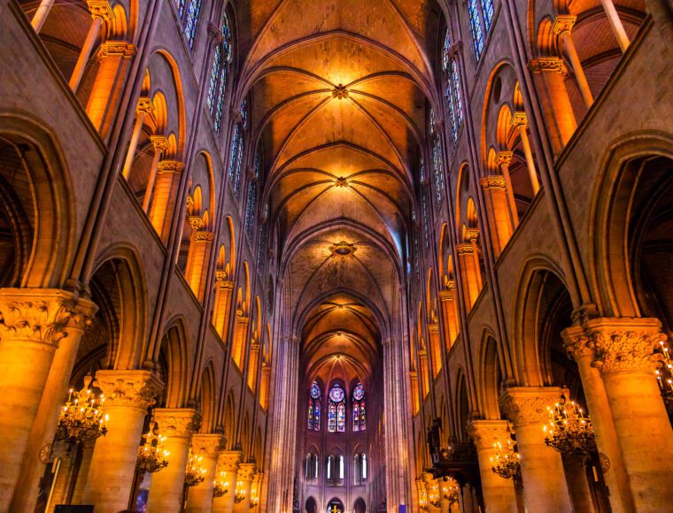 Interior Architecture at Notre Dame Cathedral, Paris France Augmented Reality Experience at Westminster London