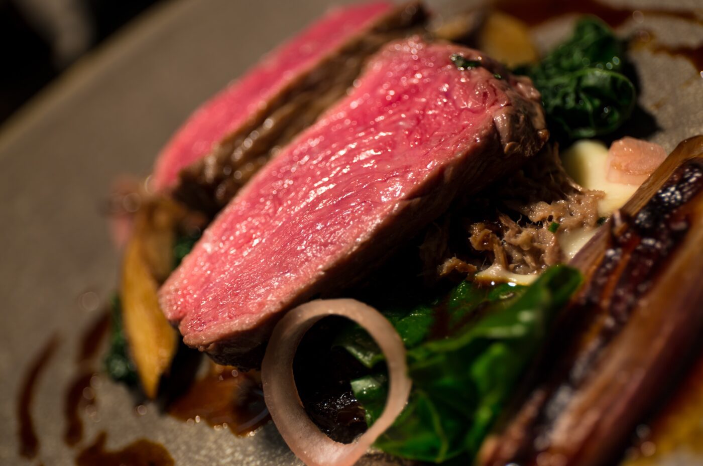 Close up of a rump of Lamb at Forage and Chatter, Edinburgh.