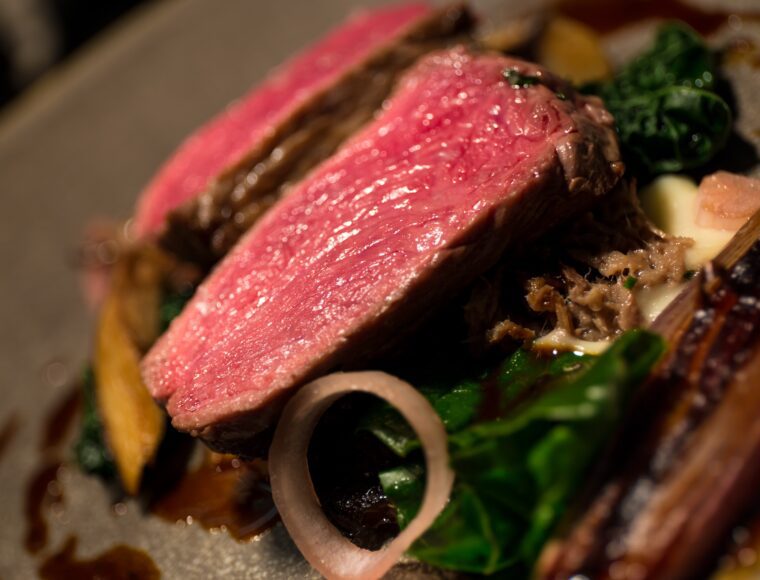 Close up of a rump of Lamb at Forage and Chatter, Edinburgh.