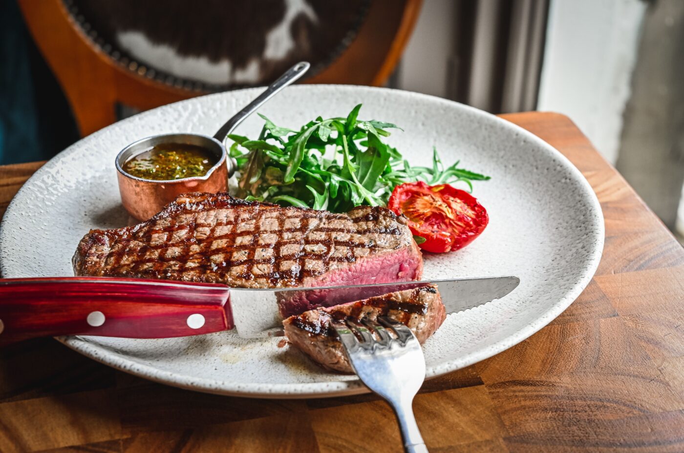 A Rare steak from Kyloe Steak Restaurant and Grill