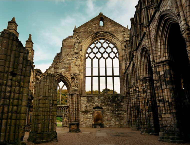 Holyrood Abbey in Edinburgh United Kingdom.
